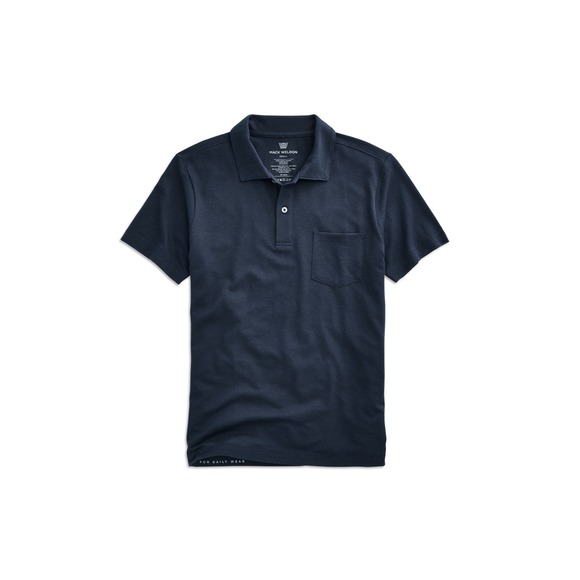 Mack Weldon Vesper Polo - Total Eclipse Navy Blue Size Medium New With Tags - Picture 3 of 6